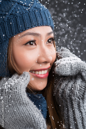 Photo: Woman in winter Woman in winter