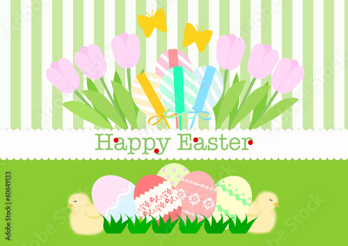 Illustration: Easter background green Easter background green