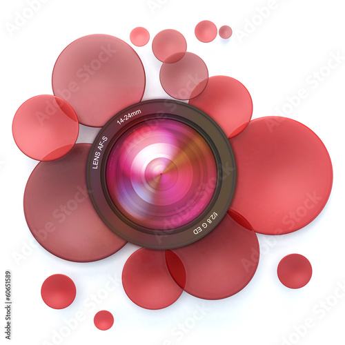 Illustration: Photographic red background Photographic red background
