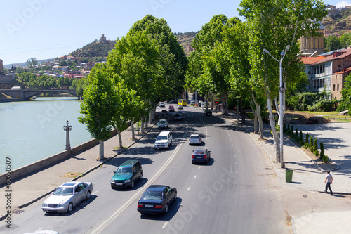 Photo: The right embankment of the river Mtkvari of Tbilisi The right embankment of the river Mtkvari of Tbilisi