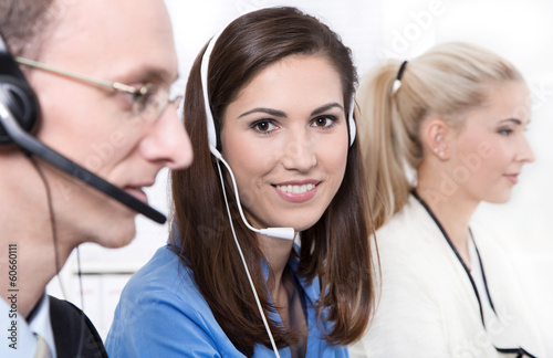 Photo: Callcenter oder Mitarbeiter in Teleshopping Callcenter oder Mitarbeiter in Teleshopping