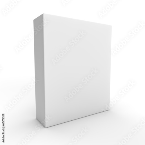 Illustration: blank white box packaging on white background blank white box packaging on white background