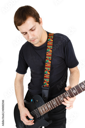 Photo: Man with an electric guitar Man with an electric guitar