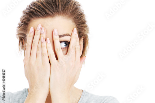 Terrified woman