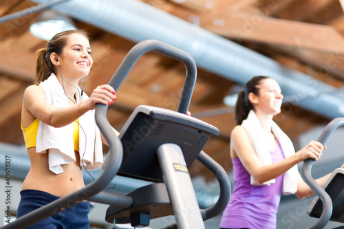 Photo: Women training in a fitness club Women training in a fitness club