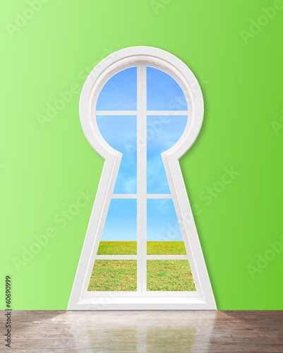 Photo: window in form keyhole window in form keyhole