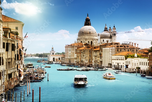 Fototapeta Grand Canal and Basilica Santa Maria della Salute, Venice, Italy