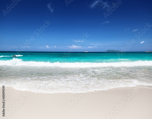 Photo: beach at Praslin island, Seychelles beach at Praslin island, Seychelles