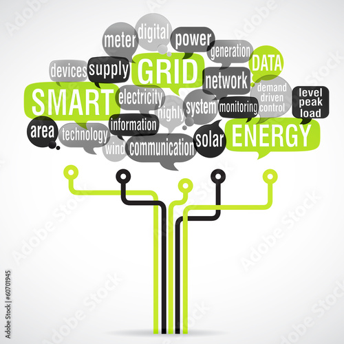 Vector: word cloud electronic tree : smart grid (cs5) word cloud electronic tree : smart grid (cs5)