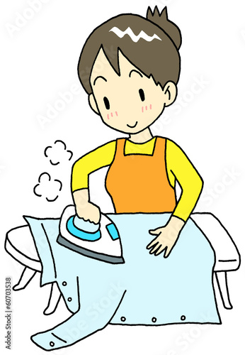 Illustration: アイロン女性 アイロン女性