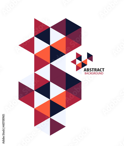 Vector: Purple mosaic triangle business template Purple mosaic triangle business template