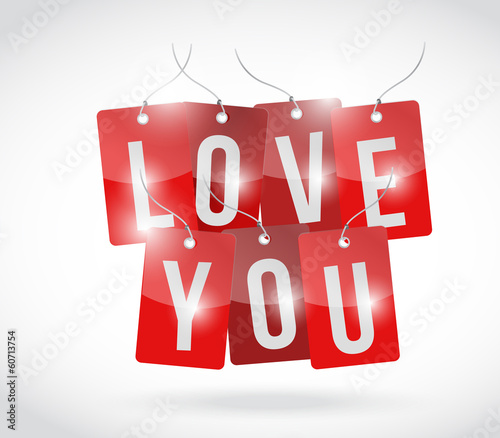 Illustration: love you sign tags illustration design love you sign tags illustration design