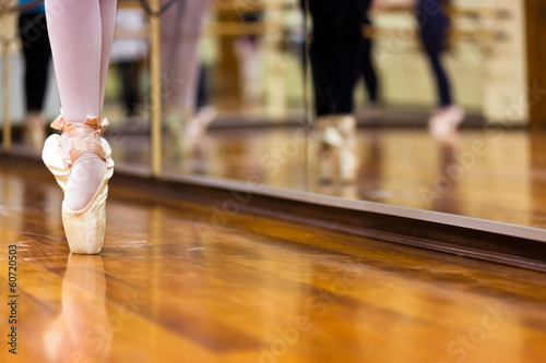 Photo: Ballerinas in pointe position Ballerinas in pointe position