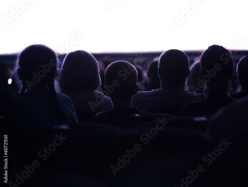 Photo: People watching cinema People watching cinema