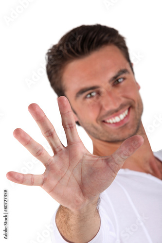 Photo: Man with outstretched hand Man with outstretched hand