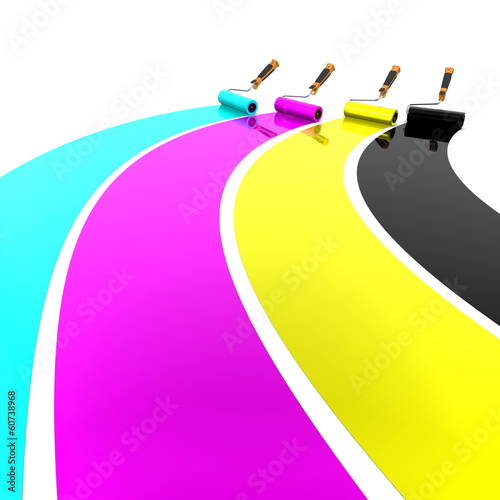 Illustration: CMYK - Farbroller CMYK - Farbroller
