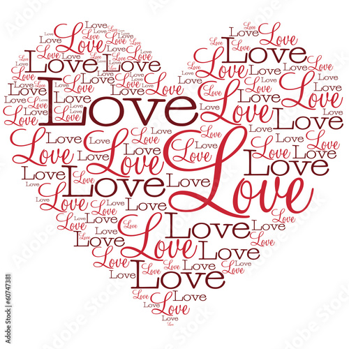Vector: Heart made from words in vector format. Heart made from words in vector format.