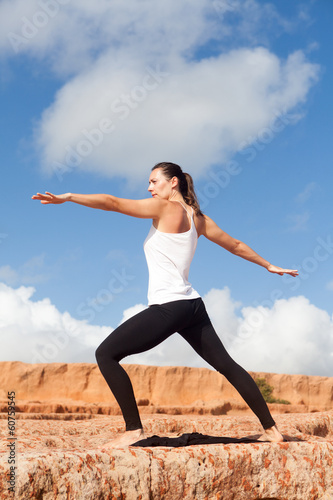 Photo: Joga Heldenstellung Joga Heldenstellung