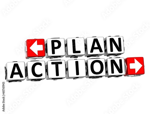 Illustration: 3D Plan Action Button Click Here Block Text 3D Plan Action Button Click Here Block Text