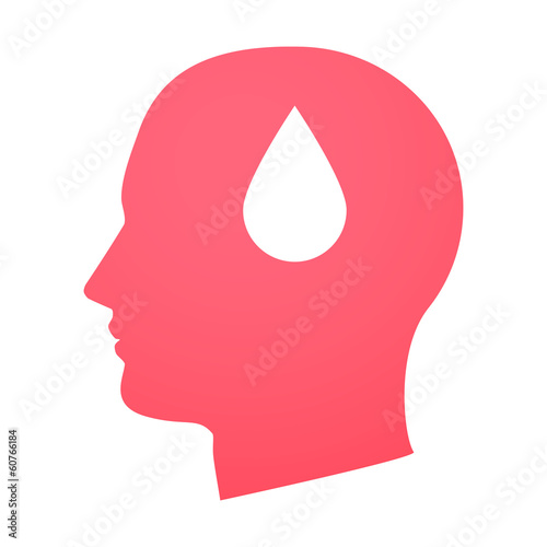 Vector: Head with an icon Head with an icon