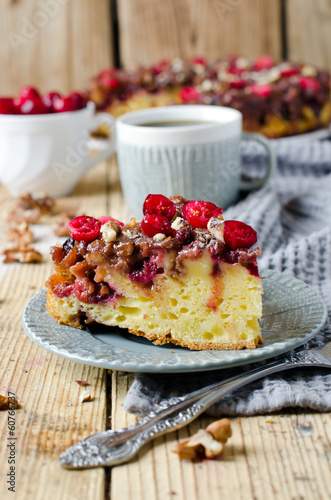 Photo: Cake with cranberries and walnuts Cake with cranberries and walnuts