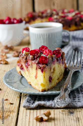 Photo: Cake with cranberries and walnuts Cake with cranberries and walnuts