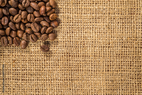 Photo: Coffee beans and Burlap Coffee beans and Burlap