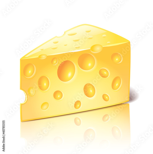 Vector: Cheese isolated on white vector Cheese isolated on white vector