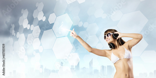 Photo: Girl in headphones Girl in headphones