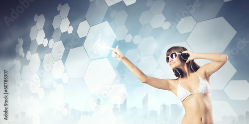 Photo: Girl in headphones Girl in headphones