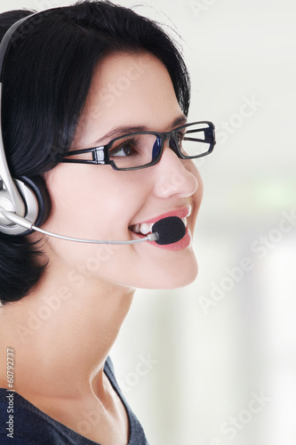 Photo: Call center woman Call center woman