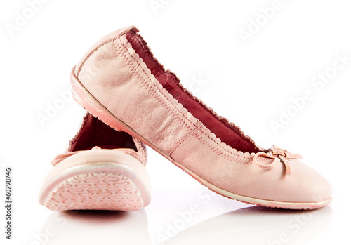 Photo: girl shoes isolated on white. girl shoes isolated on white.