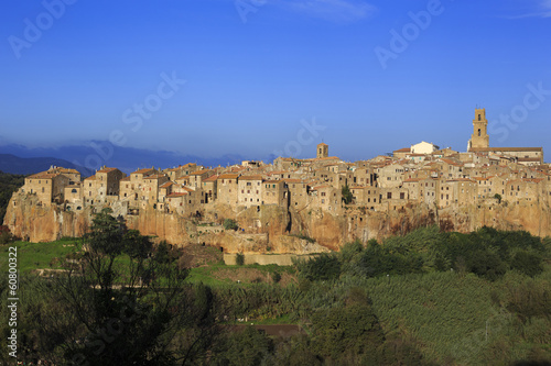 Photo: The village of Pitigliano in Tuscany The village of Pitigliano in Tuscany