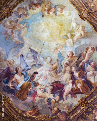 Photo: Vienna - Baroque angel choirs fresco from Michaelerkirche Vienna - Baroque angel choirs fresco from Michaelerkirche
