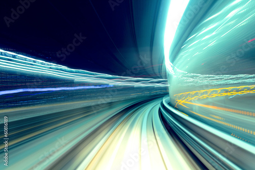 Photo: Fast train passing tunnel Fast train passing tunnel