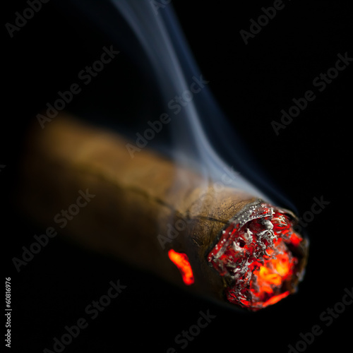 burning cigar