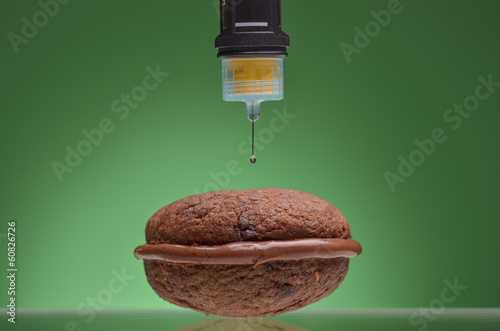 Photo: Insulin pen and cookie Insulin pen and cookie