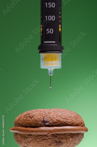 Photo: Insulin pen and cookie Insulin pen and cookie