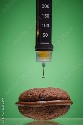 Photo: Insulin pen and cookie Insulin pen and cookie