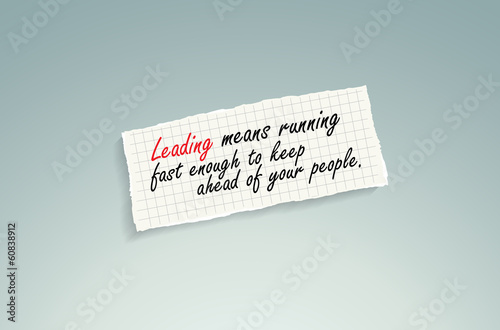 Vector: Leading quote on a piece of paper. Leading quote on a piece of paper.