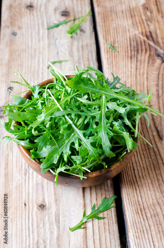 Photo: Fresh arugula in a bowl Fresh arugula in a bowl
