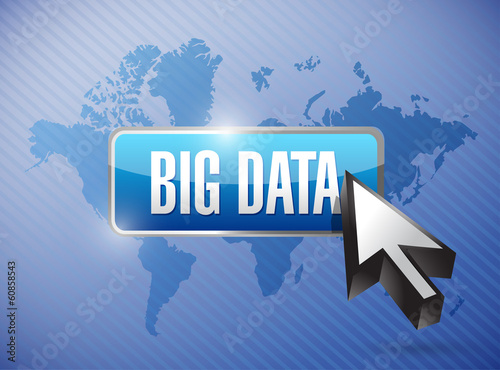 Illustration: big data button illustration design big data button illustration design