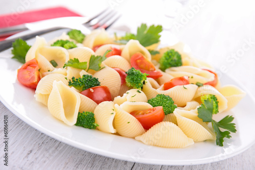Photo: pasta with vegetables pasta with vegetables
