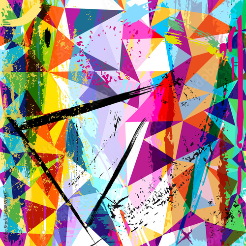 Fototapeta abstrakcyjne figury geometryczne w różnych kolorach