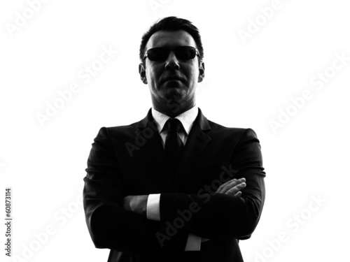 Photo: secret service security bodyguard agent man silhouette secret service security bodyguard agent man silhouette