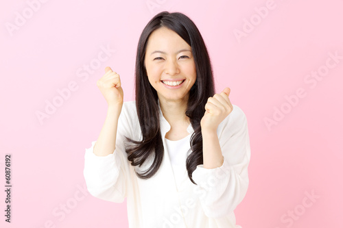 Photo: ガッツポーズ・女性 ガッツポーズ・女性