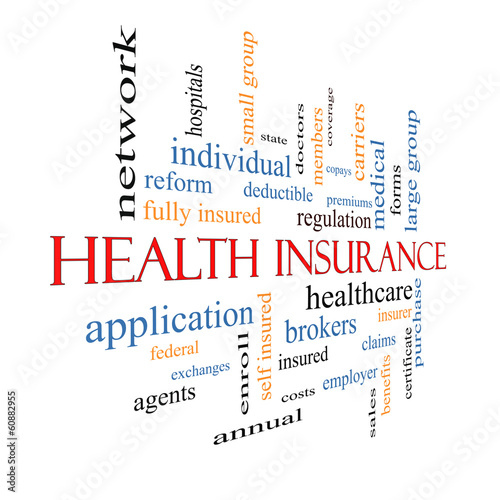 Illustration: Health Insurance Word Cloud Concept Fading Health Insurance Word Cloud Concept Fading