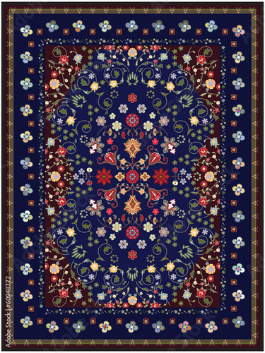 Vector: Floral Carpet Design Floral Carpet Design
