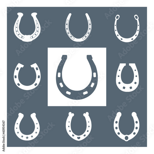 Vector: Set of horseshoe, vector Set of horseshoe, vector