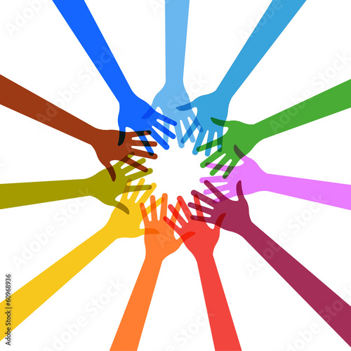 Vector: Vector Group of hands showing compromise and union Vector Group of hands showing compromise and union